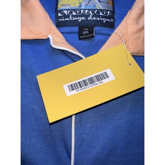 Knickerbocker Vintage Design Shirt Mens Size XXL Blue Lemon Tony Retro Button Up - Picture 7 of 16